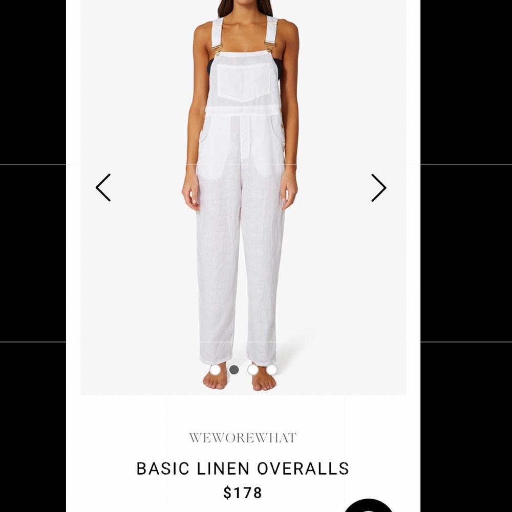 WeWoreWhat Linen Overalls NWT